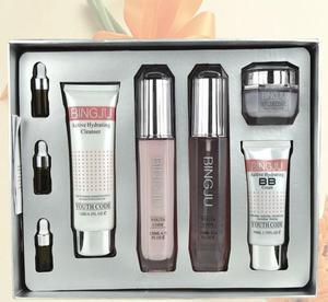 專柜套裝 冰菊青春密碼活顏補水 五件套美白保濕 化妝品批發(fā)